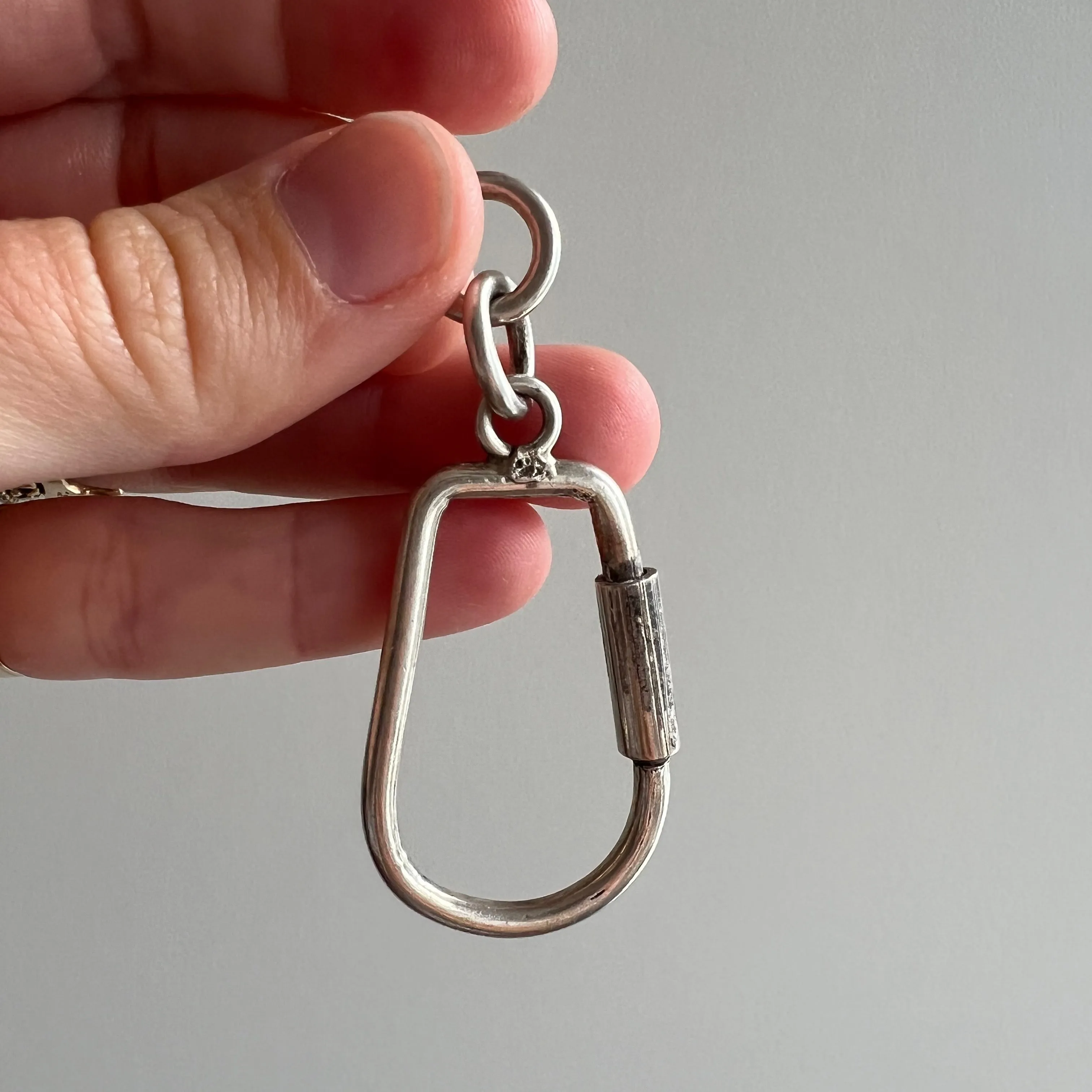 V I N T A G E // connection possibilities / sterling silver carabiner / connector, charm holder or clasp