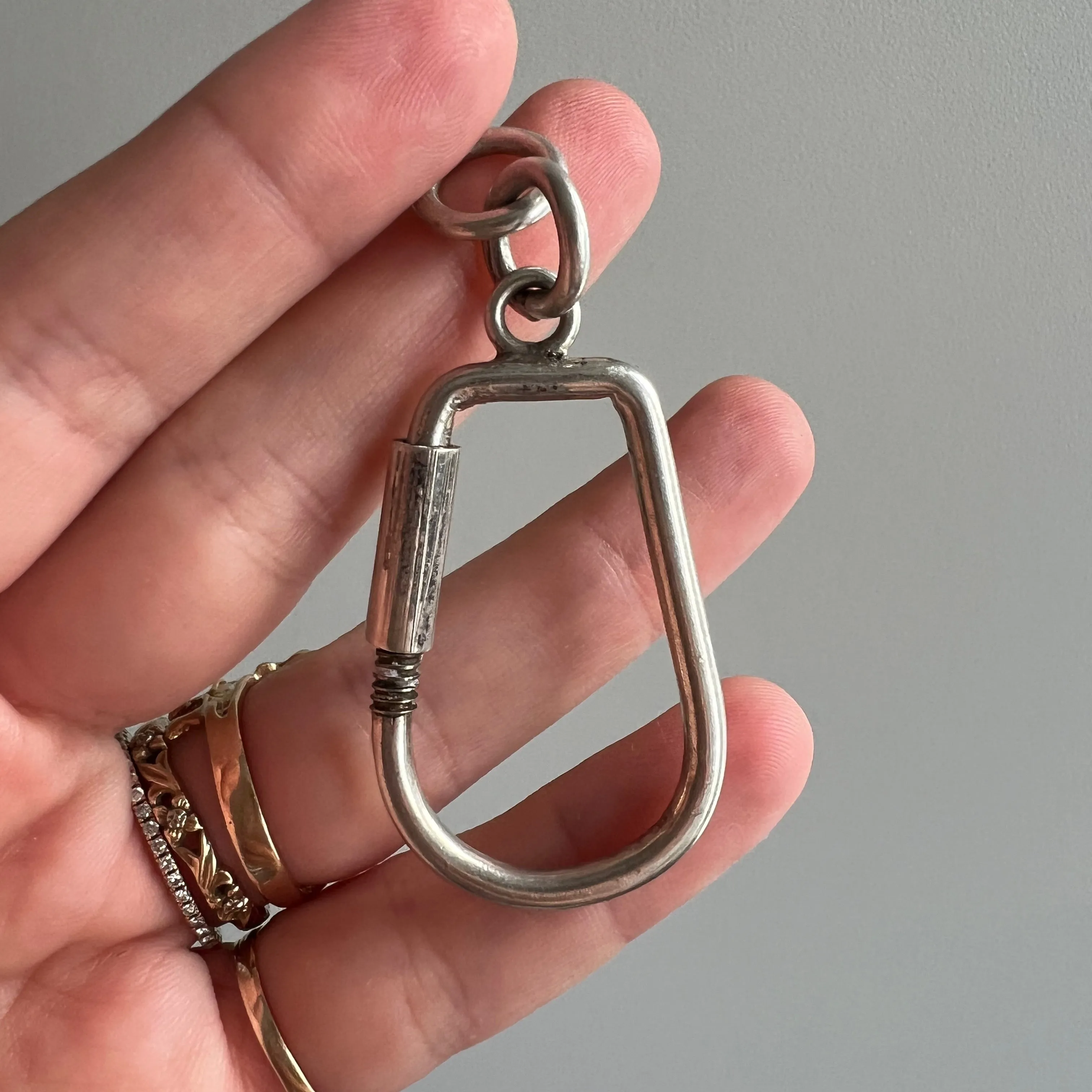 V I N T A G E // connection possibilities / sterling silver carabiner / connector, charm holder or clasp