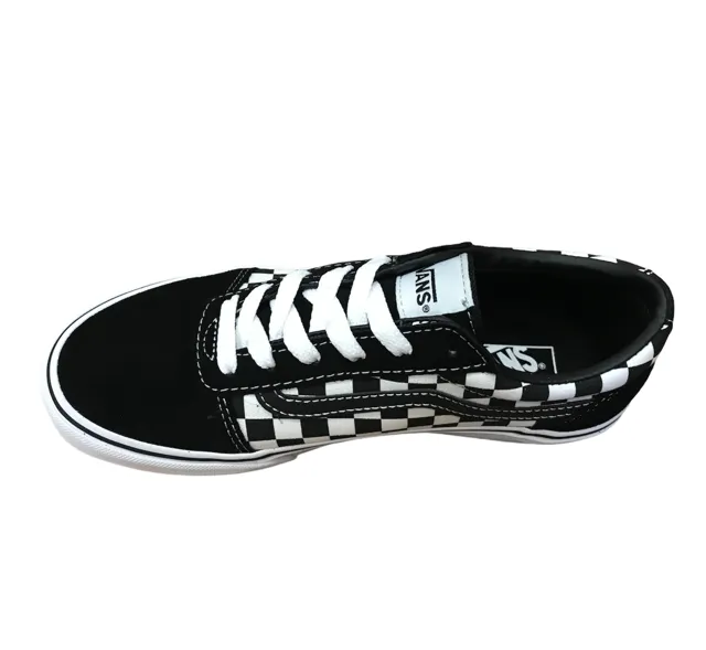 Vans boys' checkered sneakers shoe Ward VN038J9PVJ1 black-white