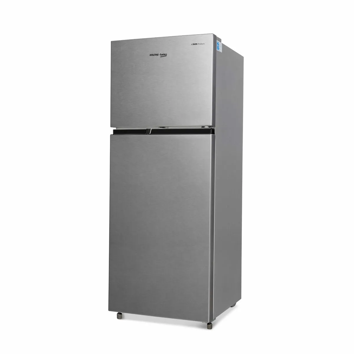 Voltas Beko 230 L, 3 Star, Double Door Frost Free Refrigerator (Brushed Silver)