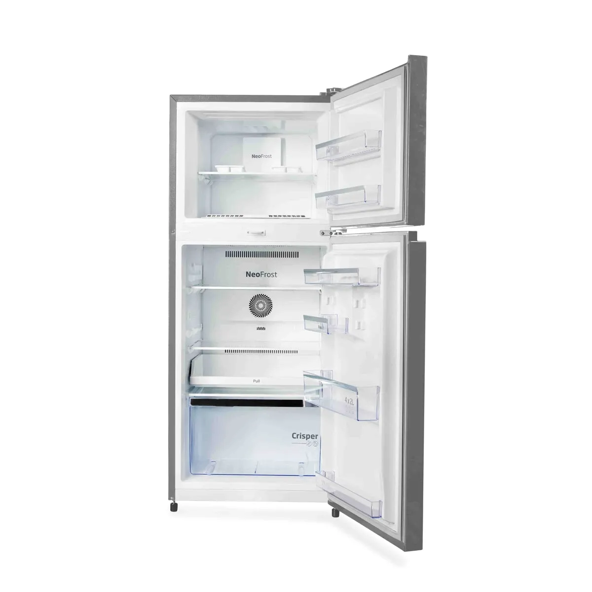 Voltas Beko 230 L, 3 Star, Double Door Frost Free Refrigerator (Brushed Silver)