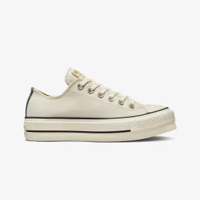 WMN'S CHUCK TAYLOR ALL STAR LIFT DENIM FASHION LOW TOP EGRET 'WHITE'